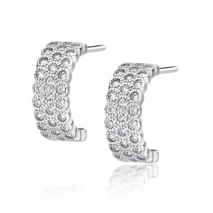 Cercei argint cu pietre DiAmanti Z0930ER_W-DIA (Argint 925‰ 4 g.)